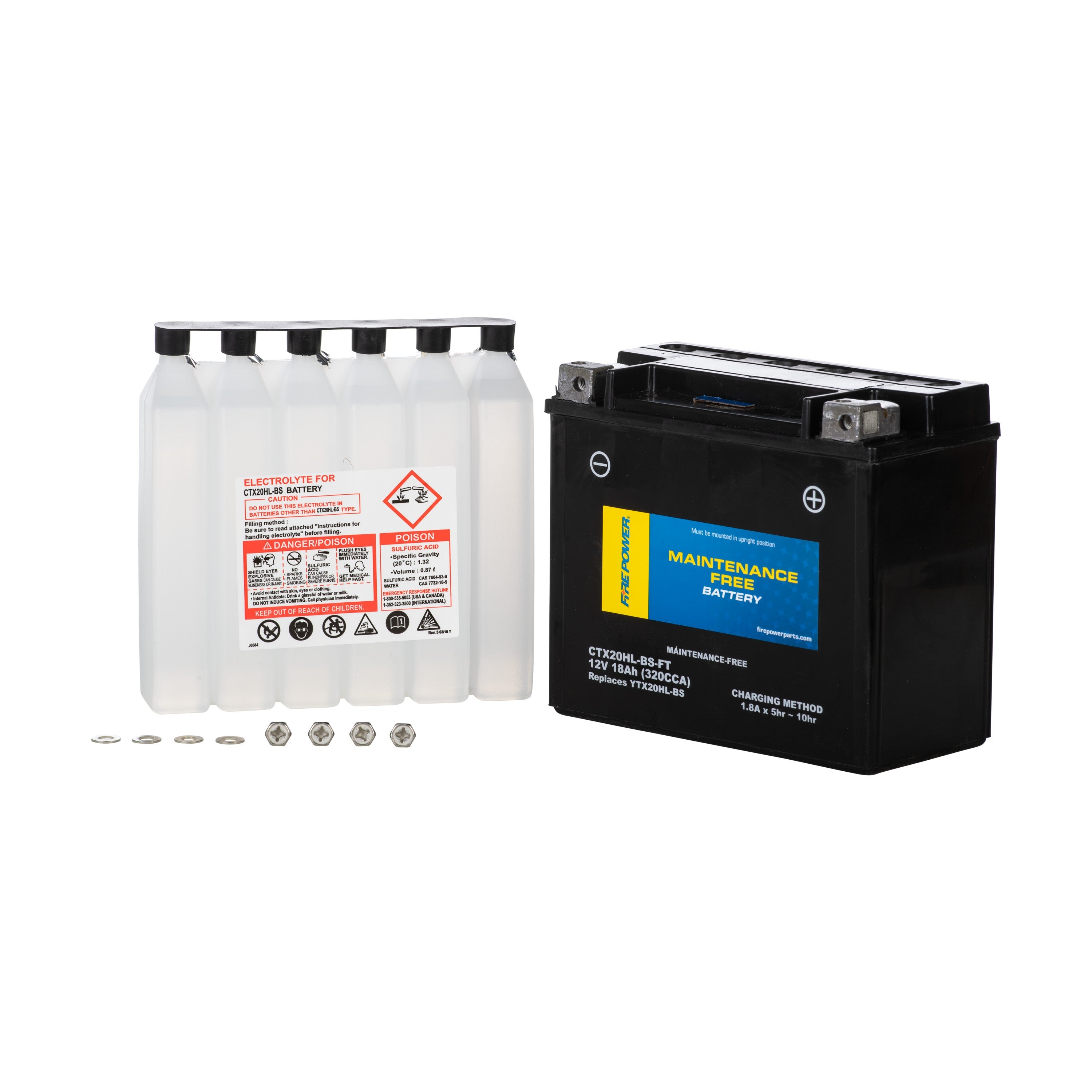 BATTERY CTX20HL-BS-FT MAINTENANCE FREE - 49-3035