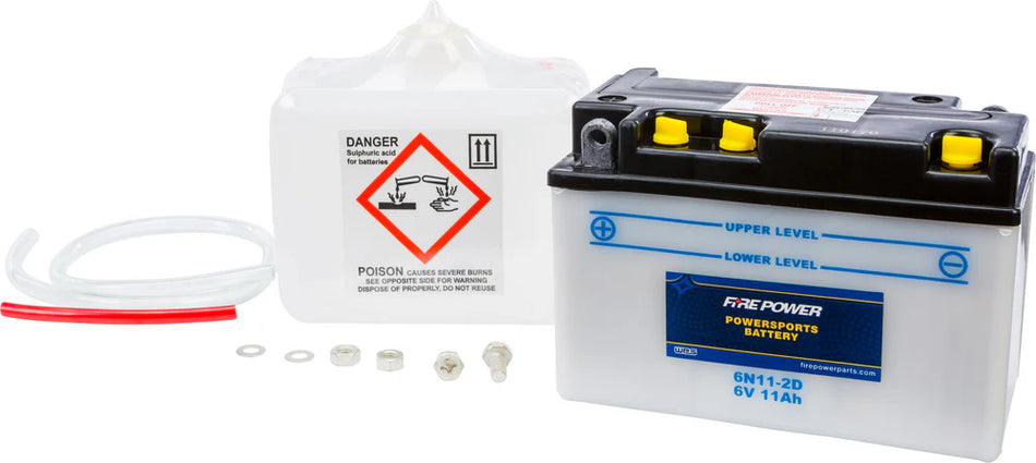 FIRE POWER BATTERY W/ACID 6N11-2D 6V - 490-2060