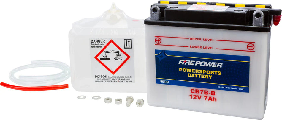 FIRE POWER BATTERY W/ACID CB7B-B 12V HEAVY DUTY - 490-2158