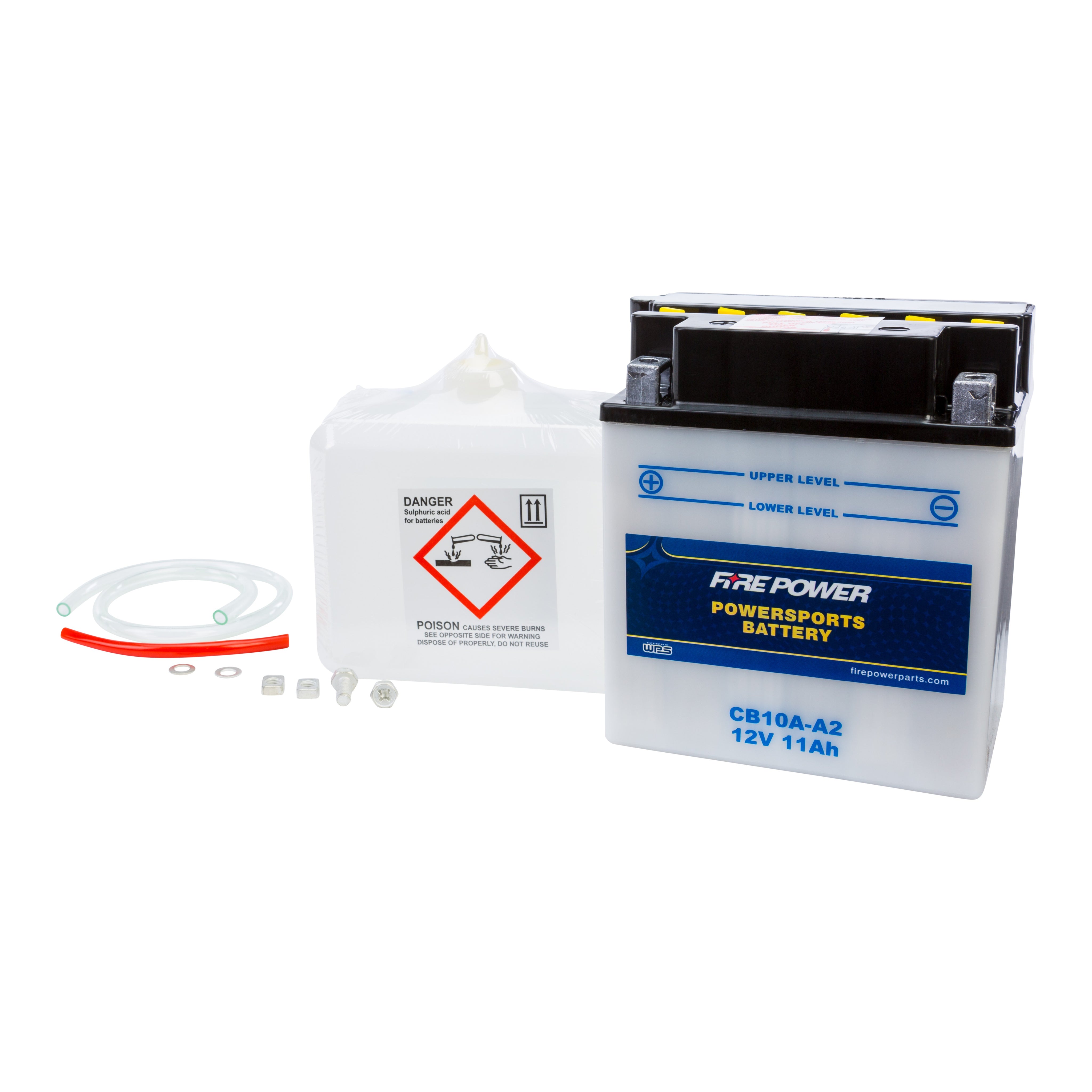 BATTERY W/ACID CB10A-A2 12V HEAVY DUTY - 490-2177