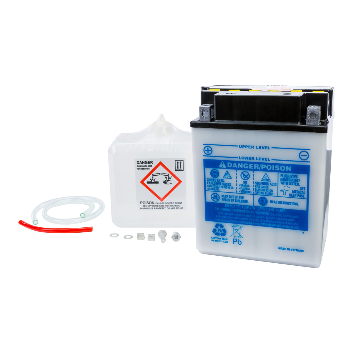 BATTERY W/ACID CB14A-A1/14A-A2 12V HEAVY DUTY - 490-2210-1