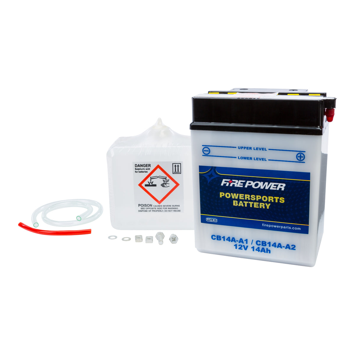 BATTERY W/ACID CB14A-A1/14A-A2 12V HEAVY DUTY - 490-2210