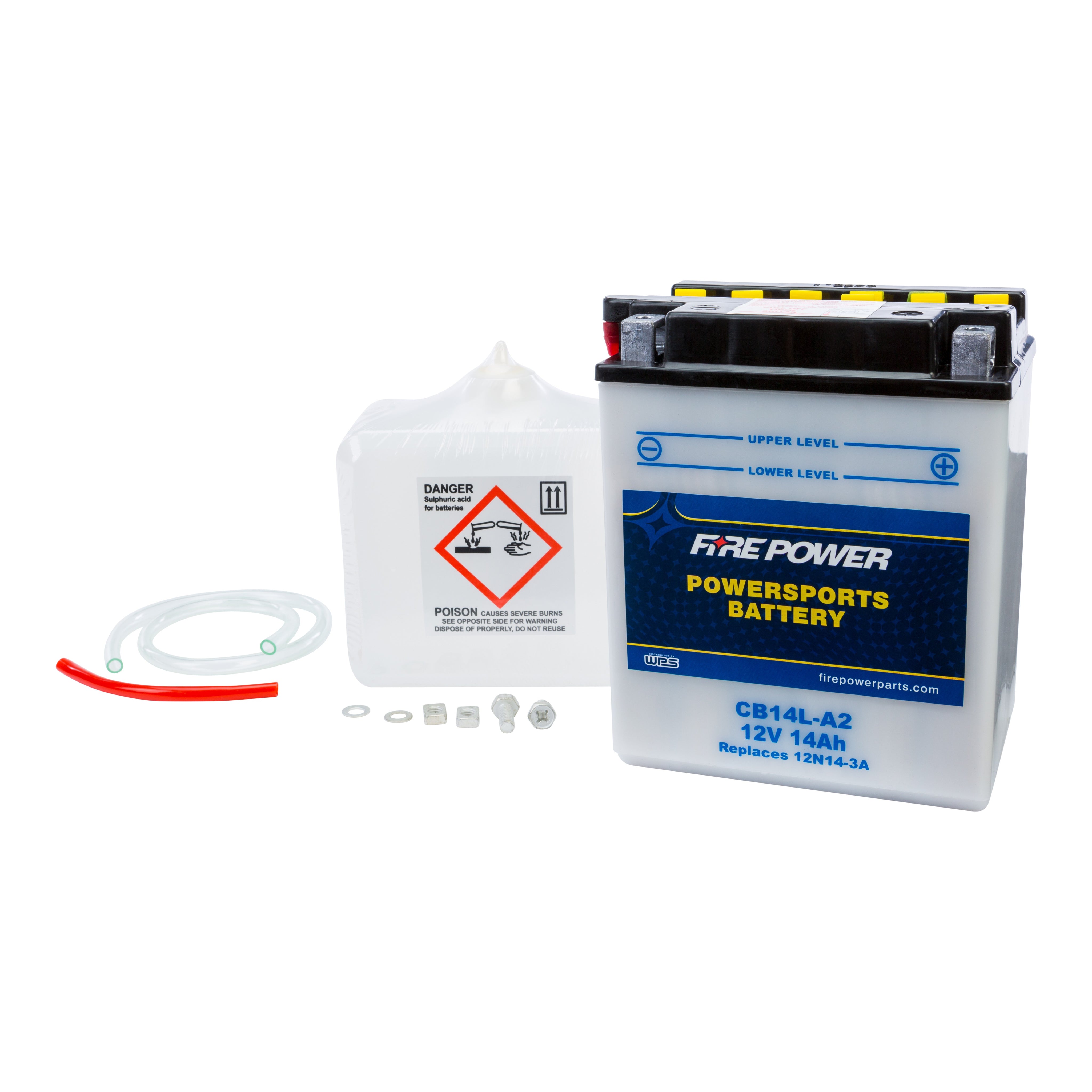 BATTERY W/ACID CB14L-A2 12V HEAVY DUTY - 490-2216