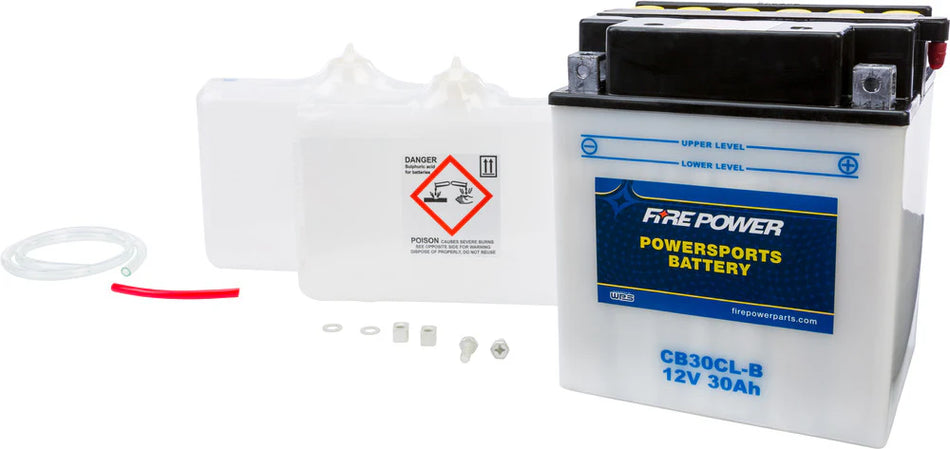 FIRE POWER BATTERY W/ACID CB30CL-B 12V HEAVY DUTY - 490-2247