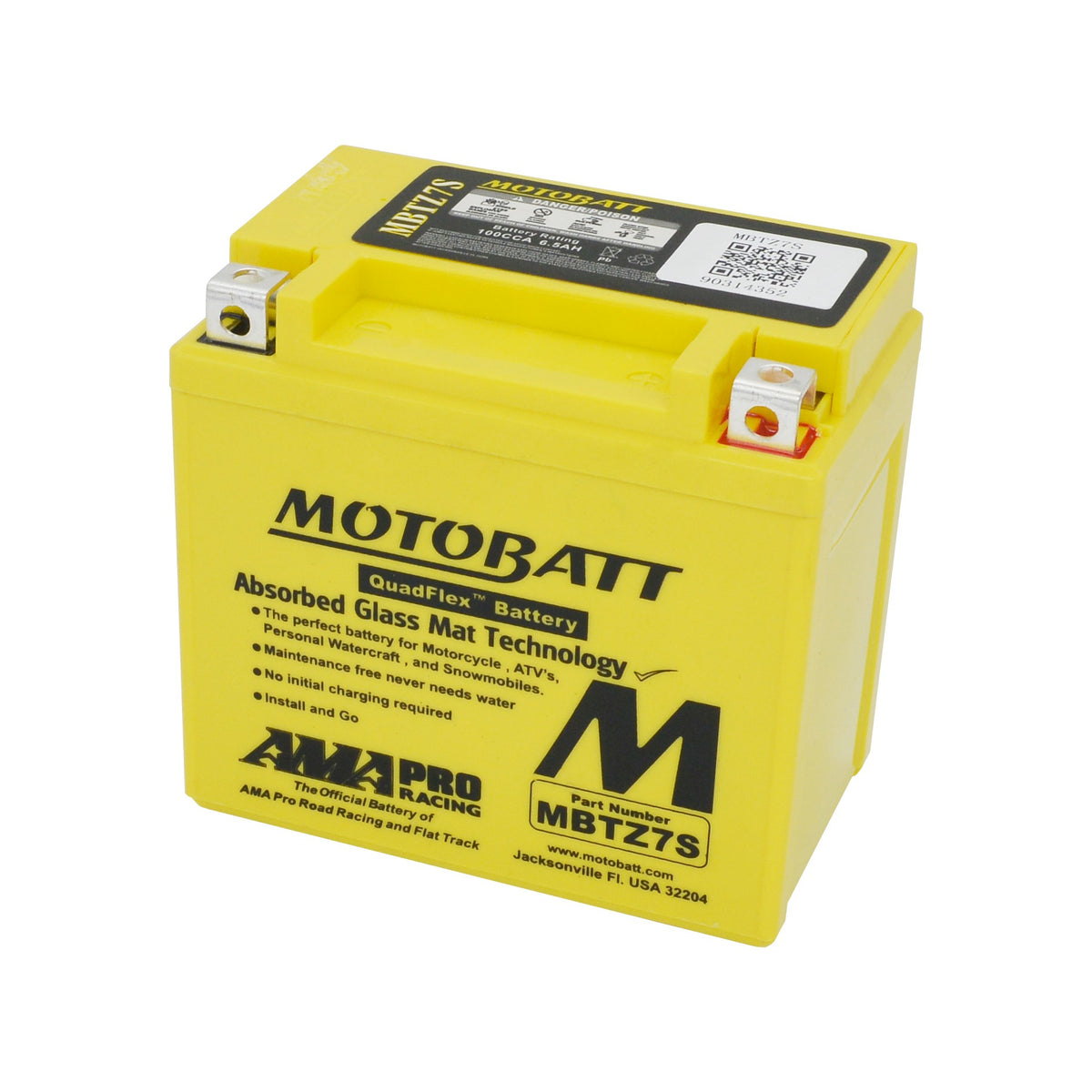 BATTERY MBTZ7S SEALED FACTORY ACTIVATED - 491-1003