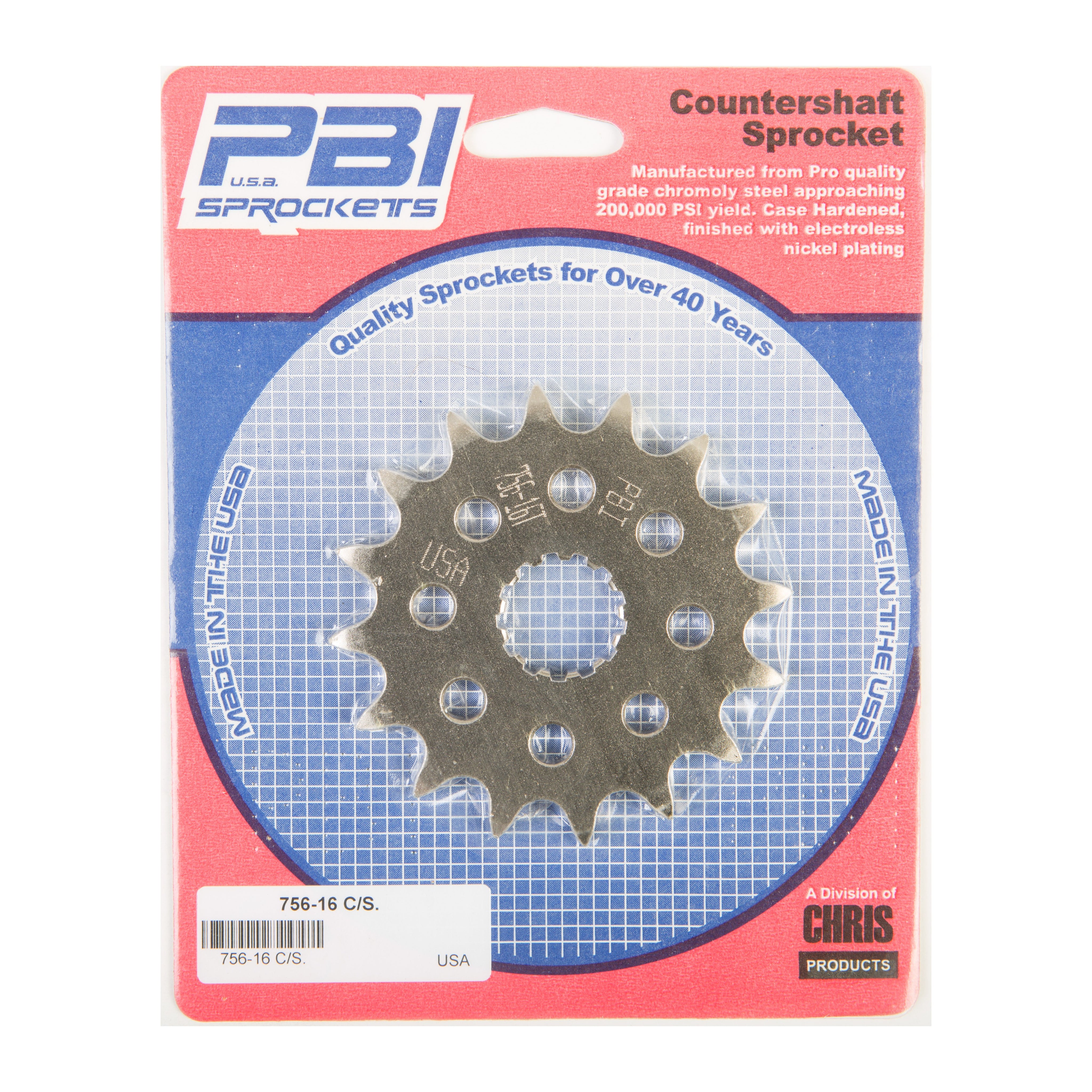 FRONT CS SPROCKET STEEL 16T-520 KAW/SUZ/YAM - 50-75616