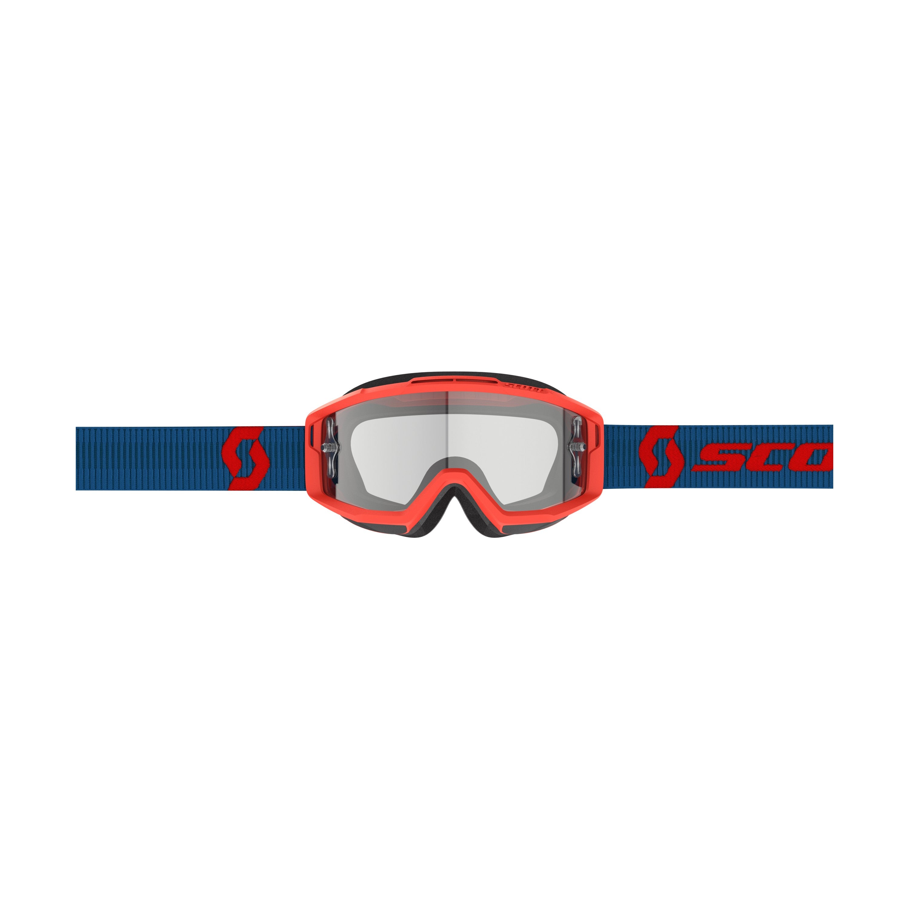 SPLIT OTG GOGGLE DRK BLUE/NEON RD CLEAR WORKS - 51-5648-1