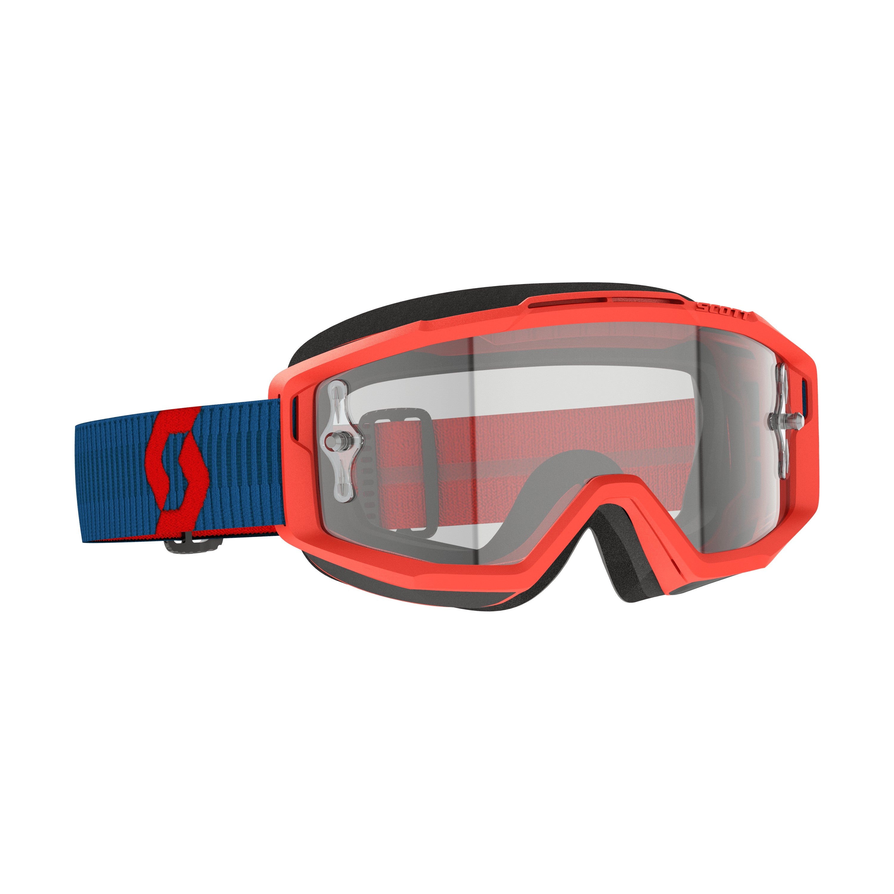 SPLIT OTG GOGGLE DRK BLUE/NEON RD CLEAR WORKS - 51-5648