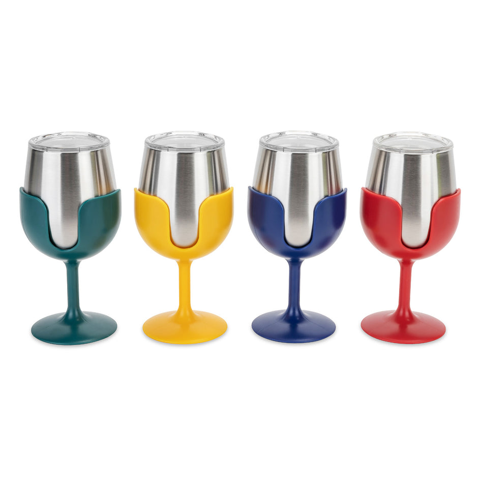 CAMCO LIFE IS BETTER AT THE CAMPSITE WINE TUMBLER SET 4-PACK AMERICAN VINTAGE - 53465
