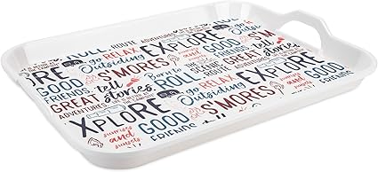 LIFE IS BETTER AT THE CAMPSITE Camco Melamine RV Serving Tray - 53486