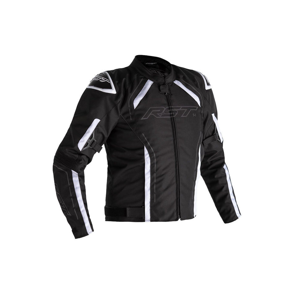 S1 CE JACKET BLACK/BLACK/WHITE TEXTILE LG - 556-2559344