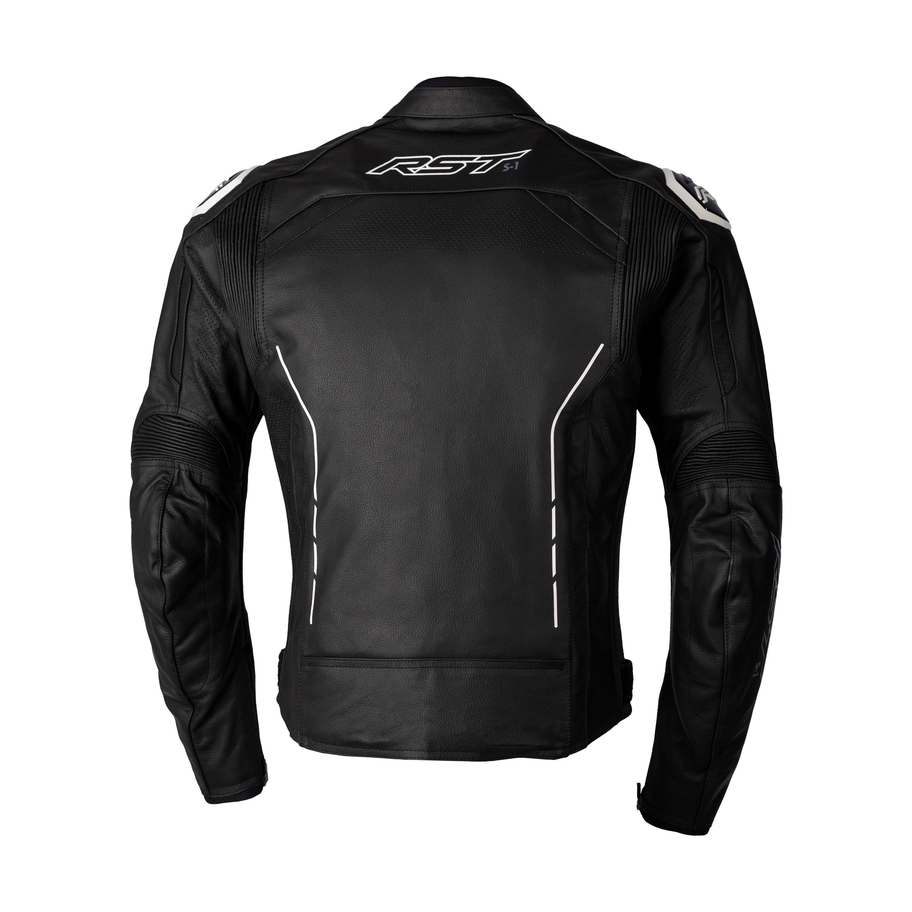 S1 CE JACKET BLACK/BLACK/WHITE LEATHER LG - 556-2977344-1