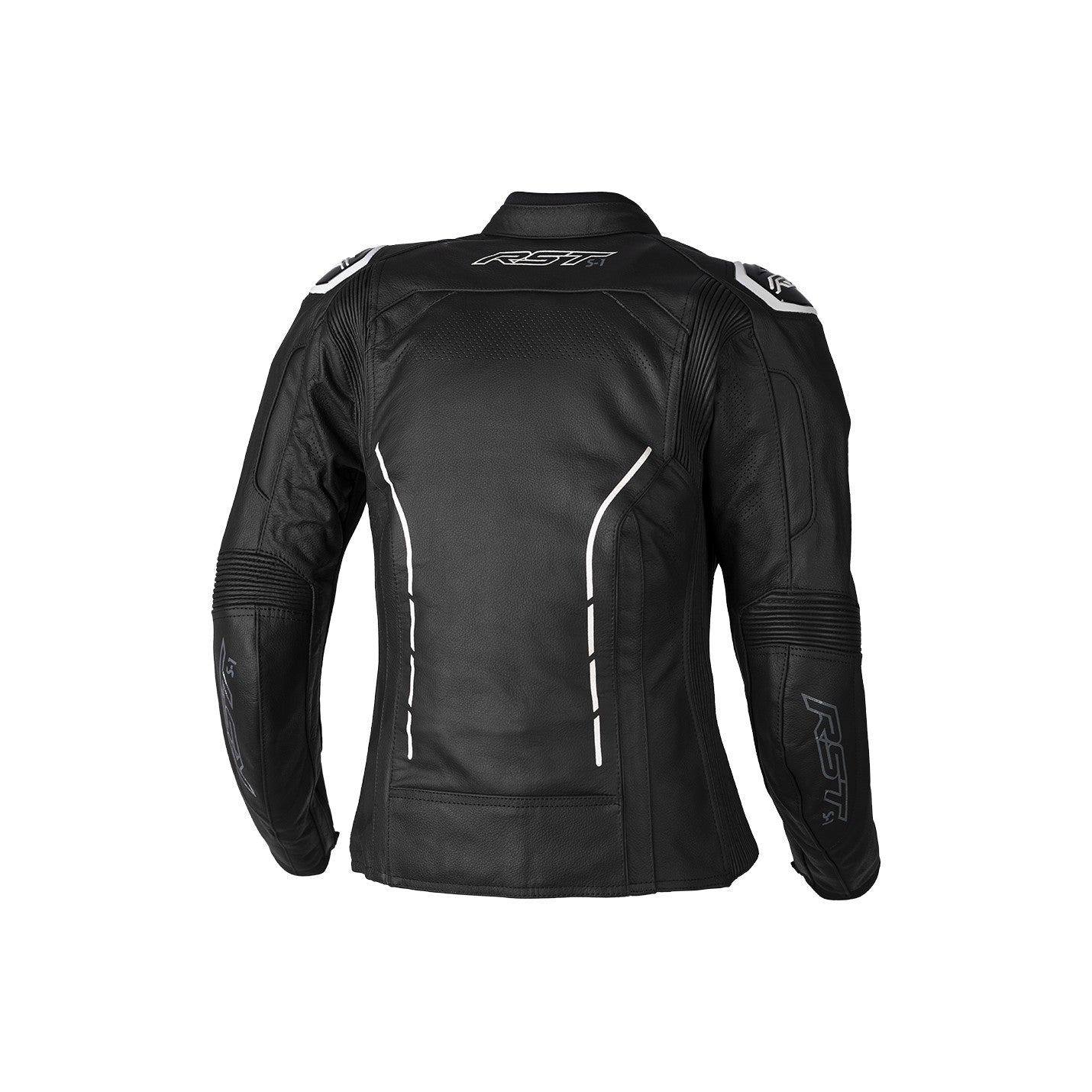 LADIES S1 CE JACKET BLACK/WHITE LEATHER LG - 556-3043014-1