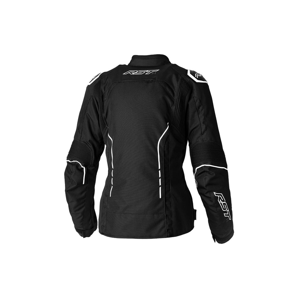 LADIES S1 CE JACKET BLACK/WHITE TEXTILE MD - 556-3056012-1