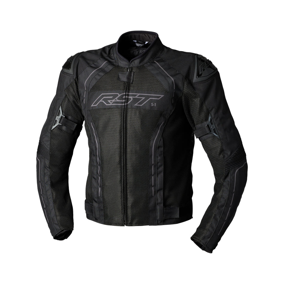 S1 MESH CE JACKET BLACK/BLACK  TEXTILE LG - 556-3117044