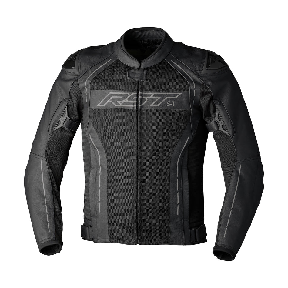 S1 MESH CE JACKET BLACK/BLACK LEATHER MD - 556-3465042