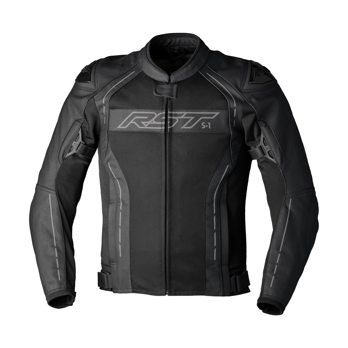 S1 MESH CE JACKET BLACK/BLACK LEATHER XL - 556-3465046