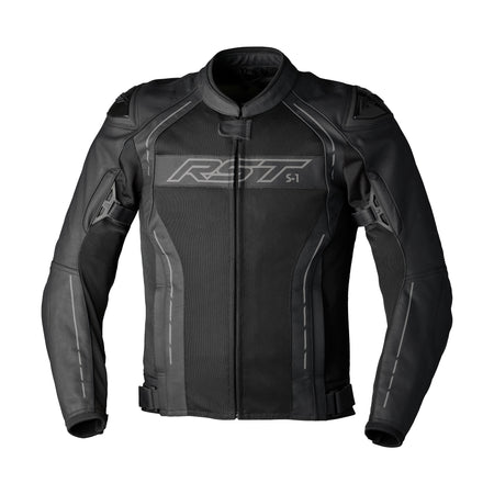 S1 MESH CE JACKET BLACK/BLACK LEATHER XL - 556-3465046