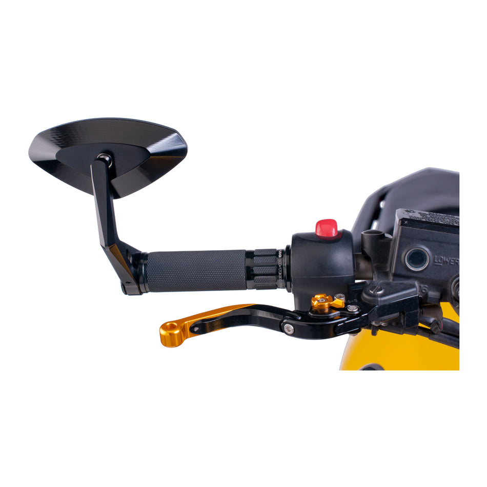 MIRROR HI-TECH BAR-END L/R BLACK - 561-06994BK