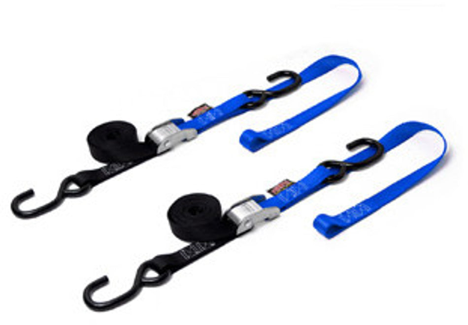 Powertye 1"x 6' S-Hook Tie-Down Blue/Black