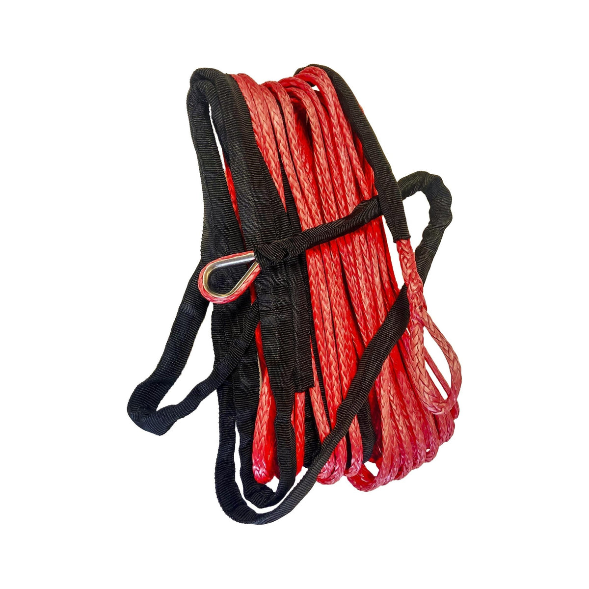 SYNTHETIC WINCH ROPE 1/4" DIAMETER X 50 FT. RED - 57-0677