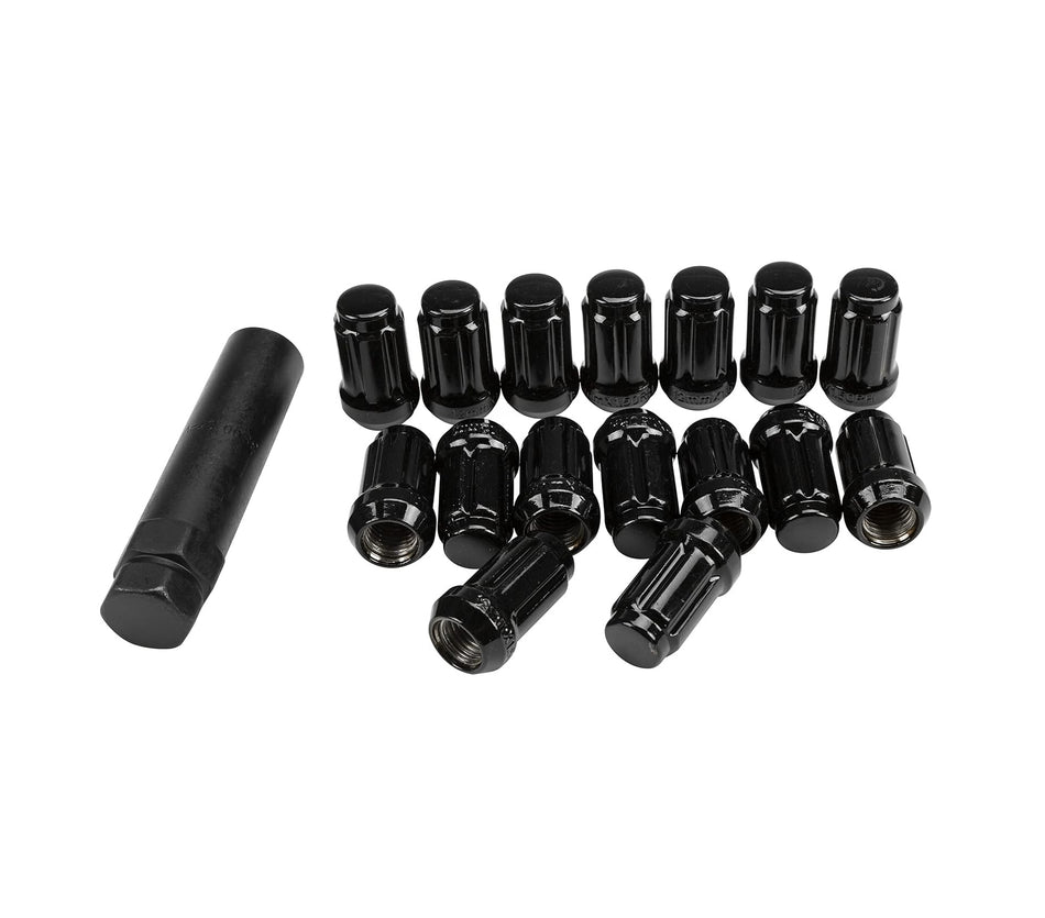 LUG NUTS 12MMX1.50 LOCK STYLE, BLACK WITH KEY 16-PACK - 57-94131B
