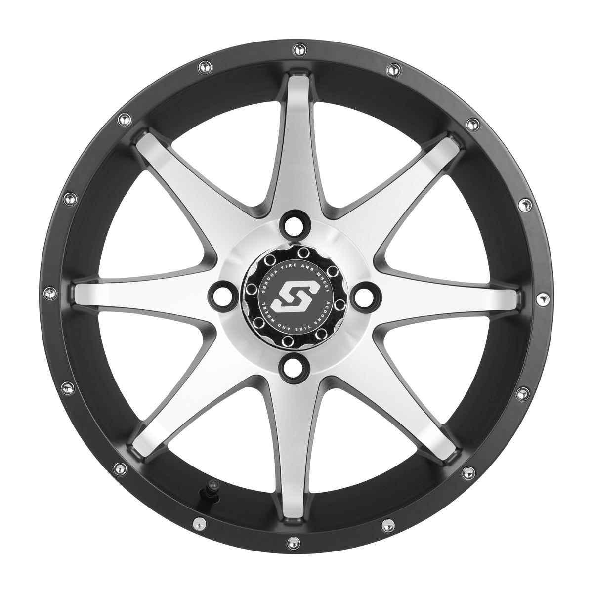 STORM WHEEL 14X7 4/156 4+3 (+5MM) BLK/MACHINED - 570-1170-1