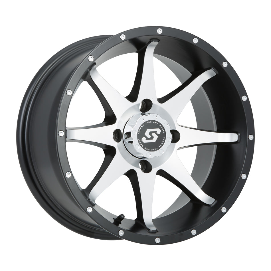 STORM WHEEL 14X7 4/137 5+2 (+10MM) BLK/MACHINED - 570-1172