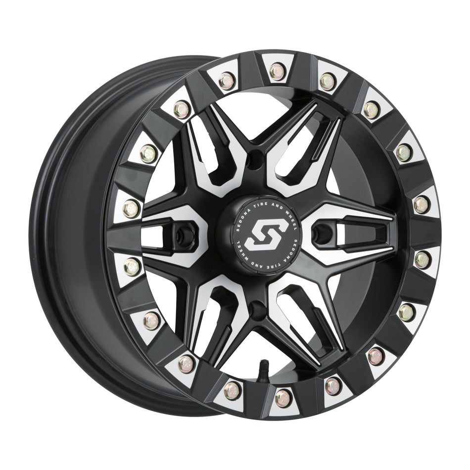 SPLIT 6 BDLK WHEEL 14X7 4/137 5+2 (+10MM) BLK/MACHINED - 570-1242