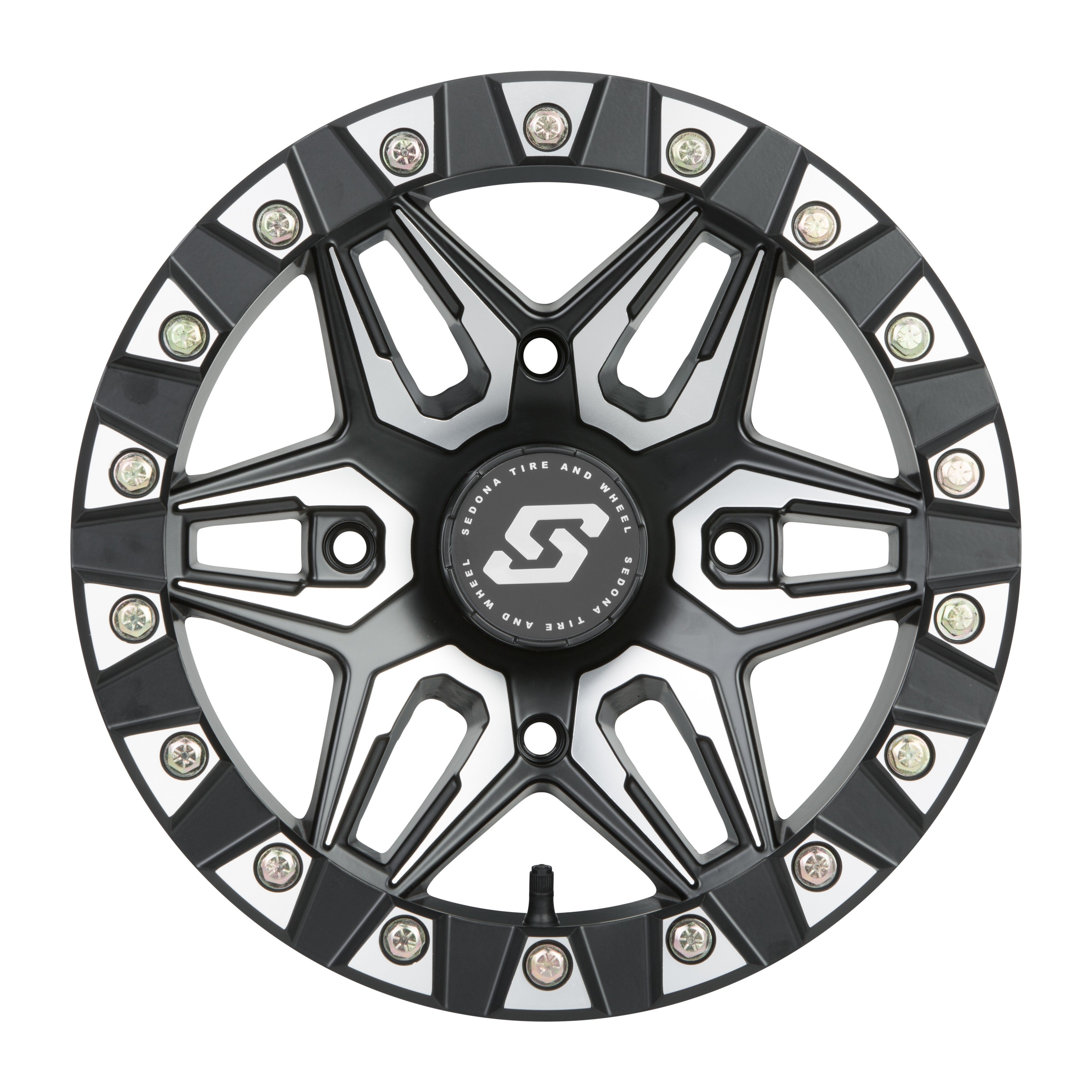SPLIT 6 BDLK WHEEL 14X7 4/156 4+3 (+5MM) BLK/MACHINED - 570-1243-1
