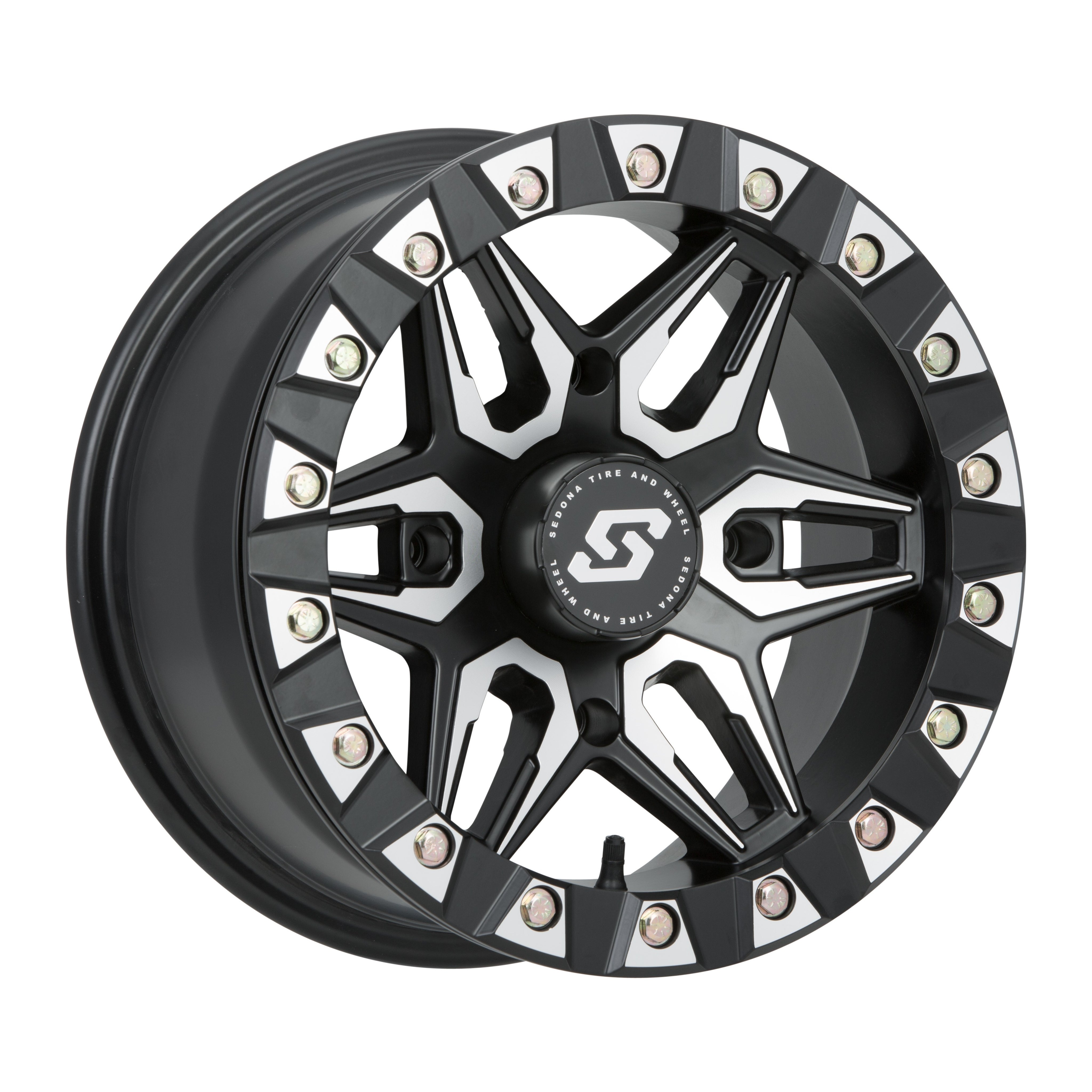 SPLIT 6 BDLK WHEEL 14X7 4/156 4+3 (+5MM) BLK/MACHINED - 570-1243