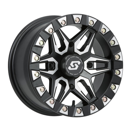 SPLIT 6 BDLK WHEEL 14X7 4/156 4+3 (+5MM) BLK/MACHINED - 570-1243