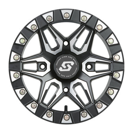 SPLIT 6 BDLK WHEEL 14X7 4/156 6+1 (+30MM) BLK/MACHINED - 570-1245-1