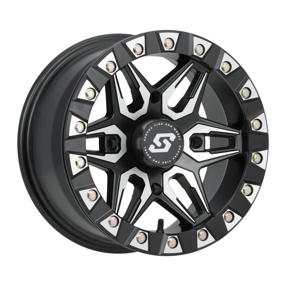 SPLIT 6 BDLK WHEEL 14X7 4/156 6+1 (+30MM) BLK/MACHINED - 570-1245