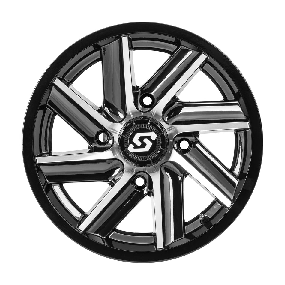 CHOPPER WHEEL 14X7 4/156 4+3 (+5MM) BLK/MACHINED - 570-1282-1