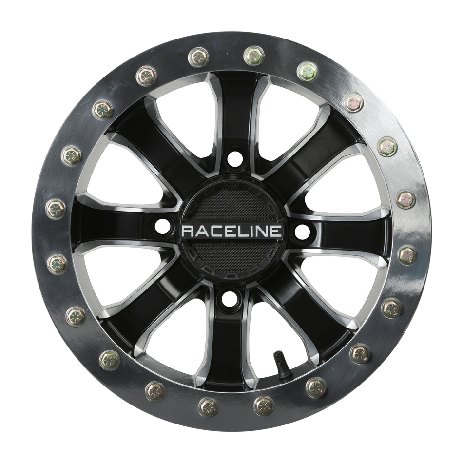 MAMBA BDLK WHEEL 14X8 4/156 4+4 (0MM) BLK/MACHINED - 570-1564-1