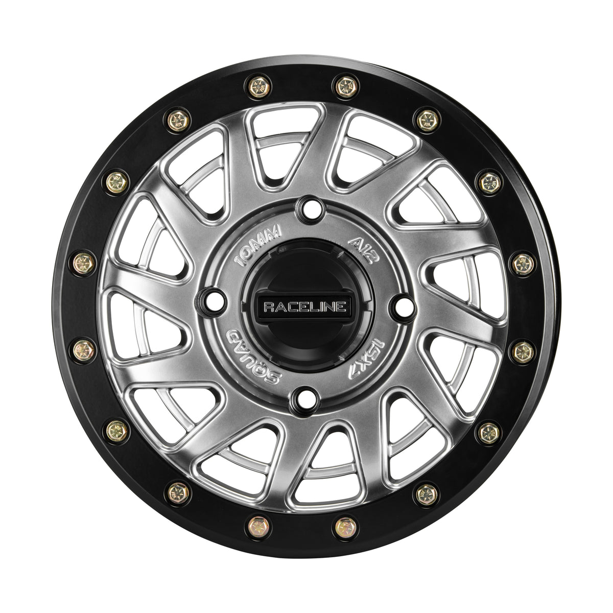 SQUAD BDLK WHEEL 15X7 4/156 5+2(+10MM) HYPER SILVER - 570-2066-1
