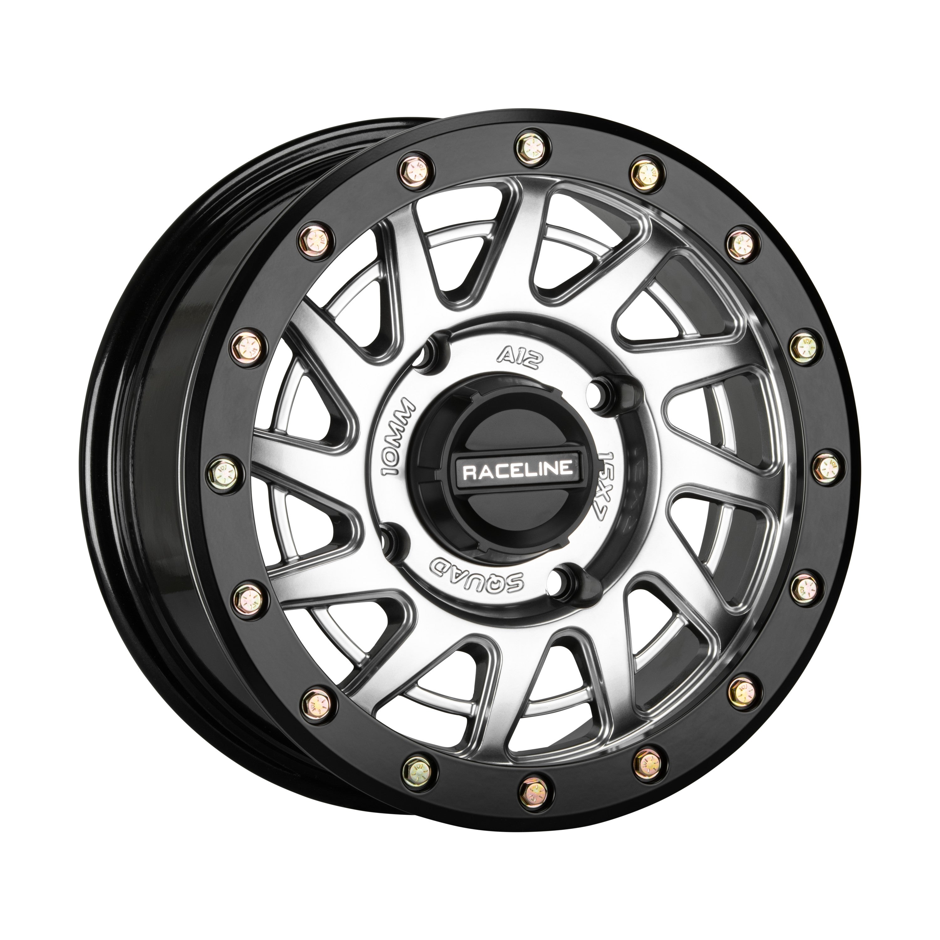 SQUAD BDLK WHEEL 15X7 4/156 5+2(+10MM) HYPER SILVER - 570-2066