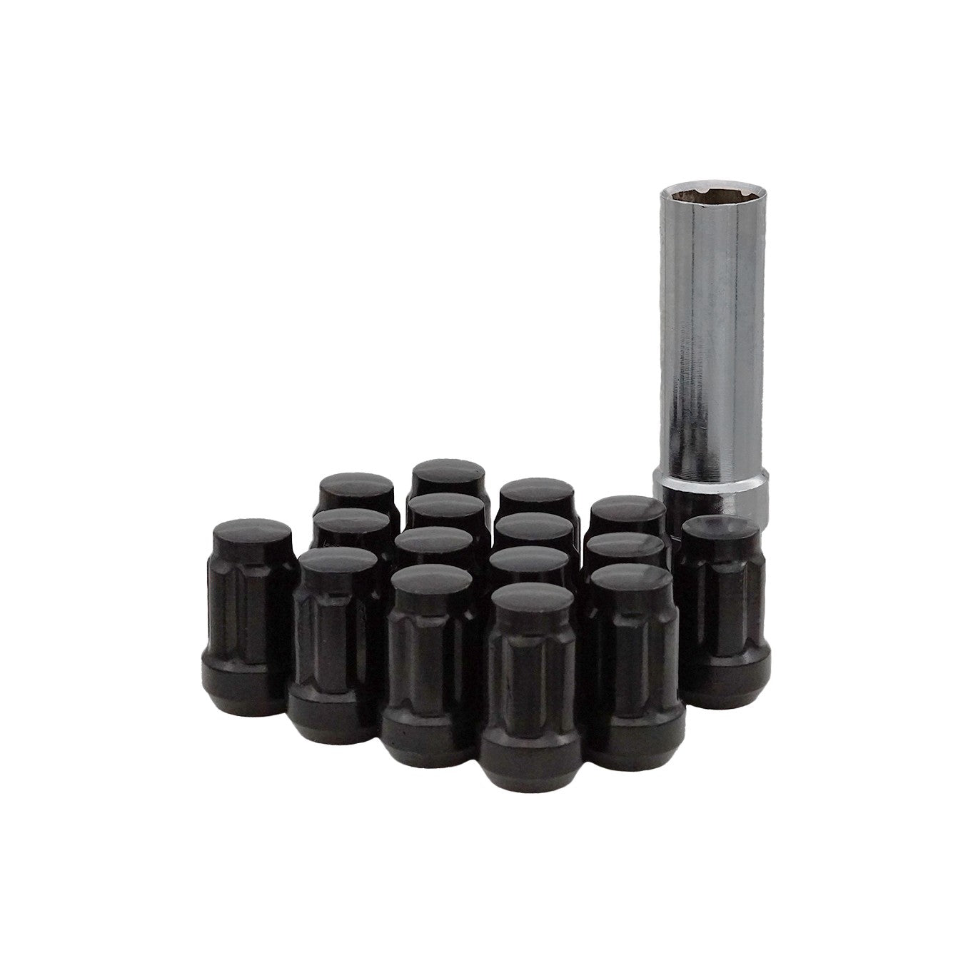 12MMX1.50 LOCK STYLE LUG NUTS BLACK W/KEY 16/PK - 570-94131B
