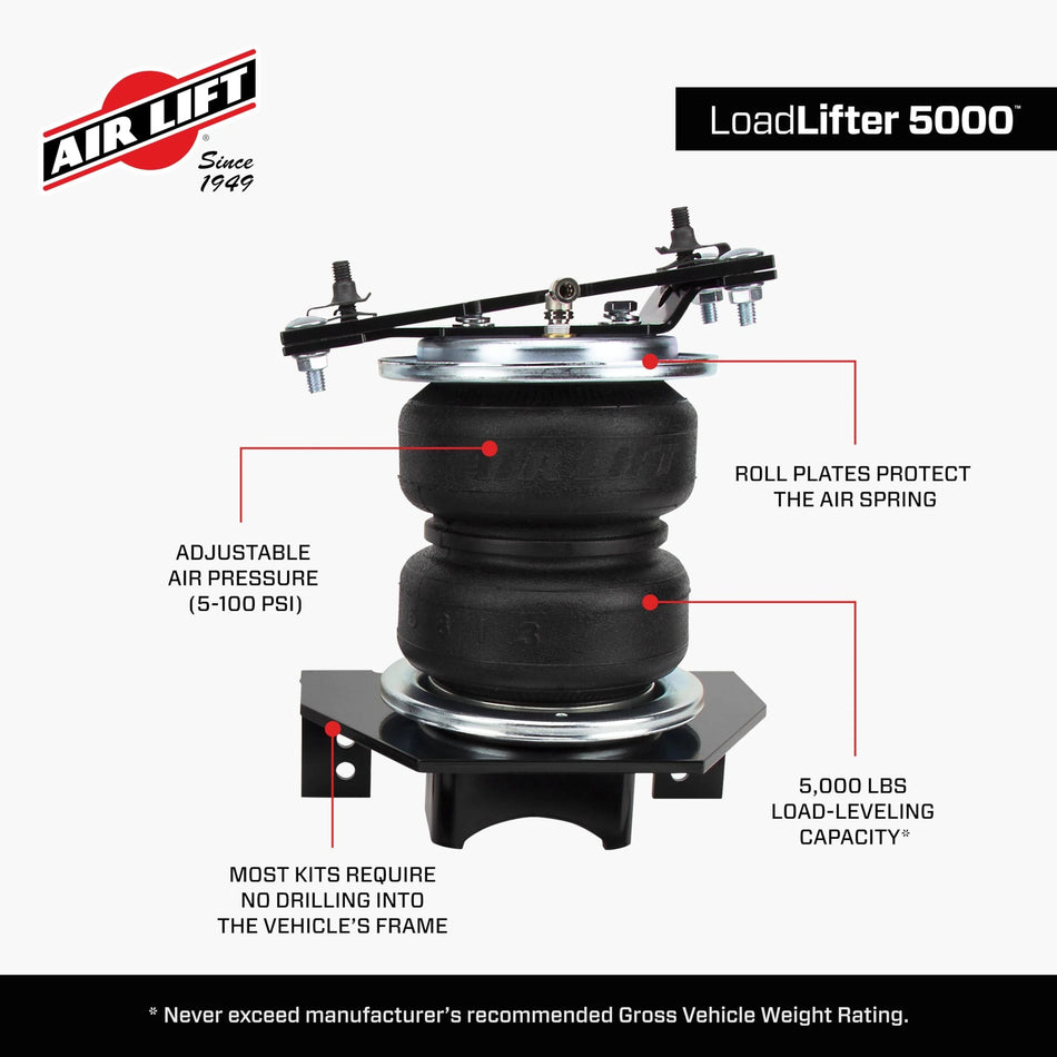 TOYOTA TUNDRA AIR LIFT LOADLIFTER 5000 AIR SPRING KIT - 57383