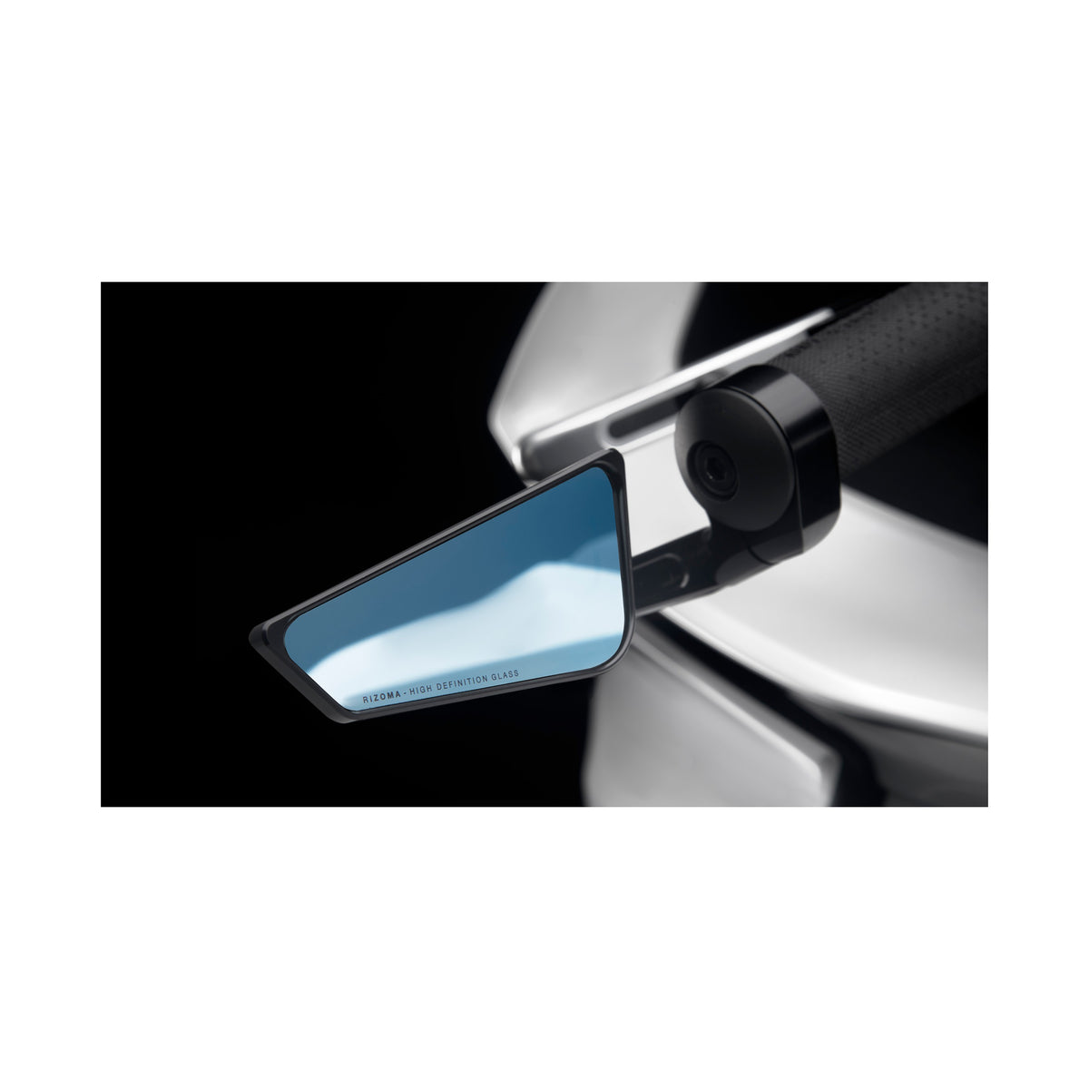 CUT EDGE BAR END MIRROR UNIVERSAL LEFT BLACK EA - 58-BS296B-1