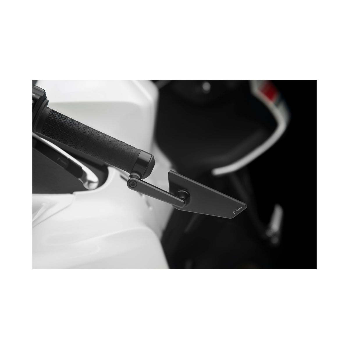 CUT EDGE BAR END MIRROR UNIVERSAL LEFT BLACK EA - 58-BS296B-2