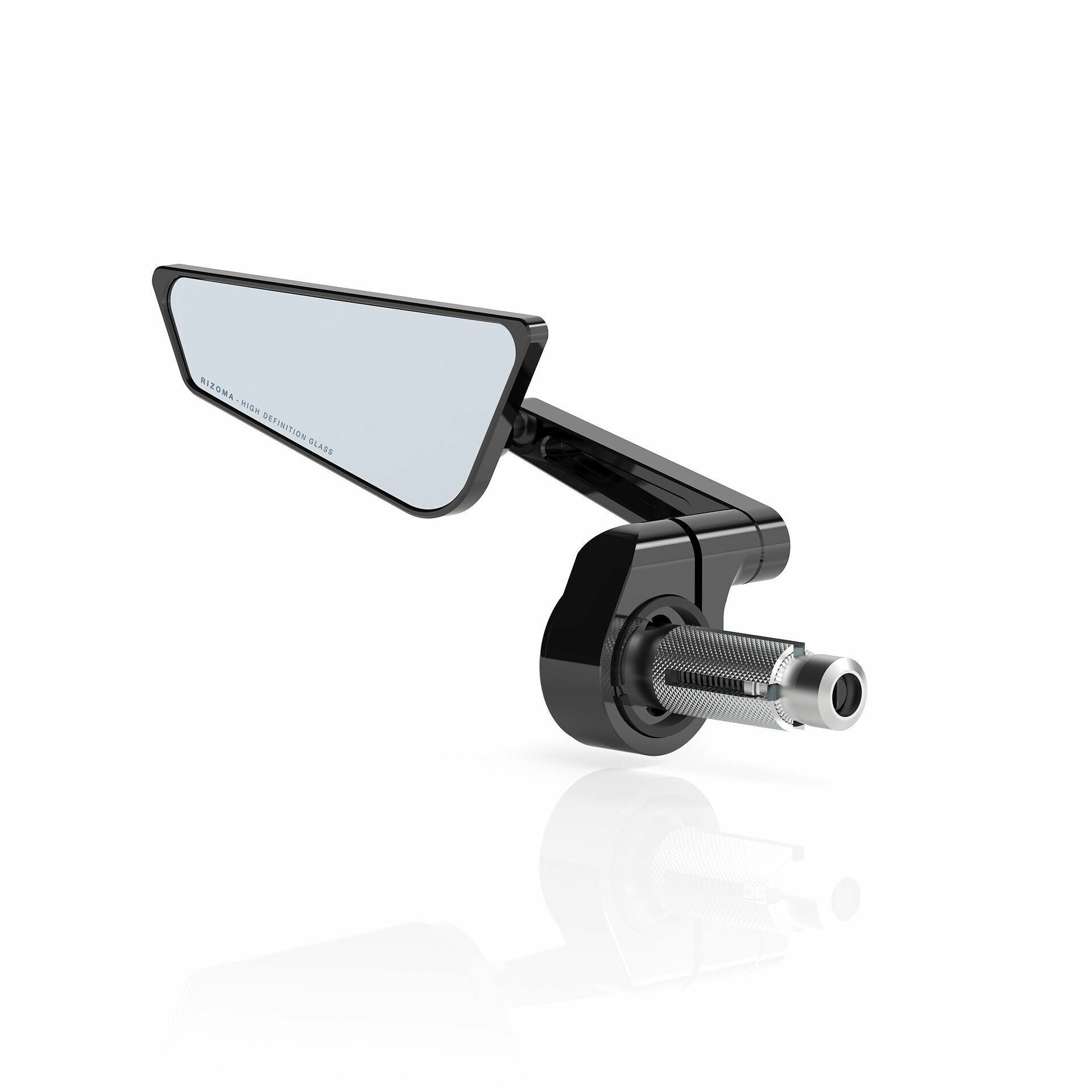 CUT EDGE BAR END MIRROR UNIVERSAL LEFT BLACK EA - 58-BS296B-4