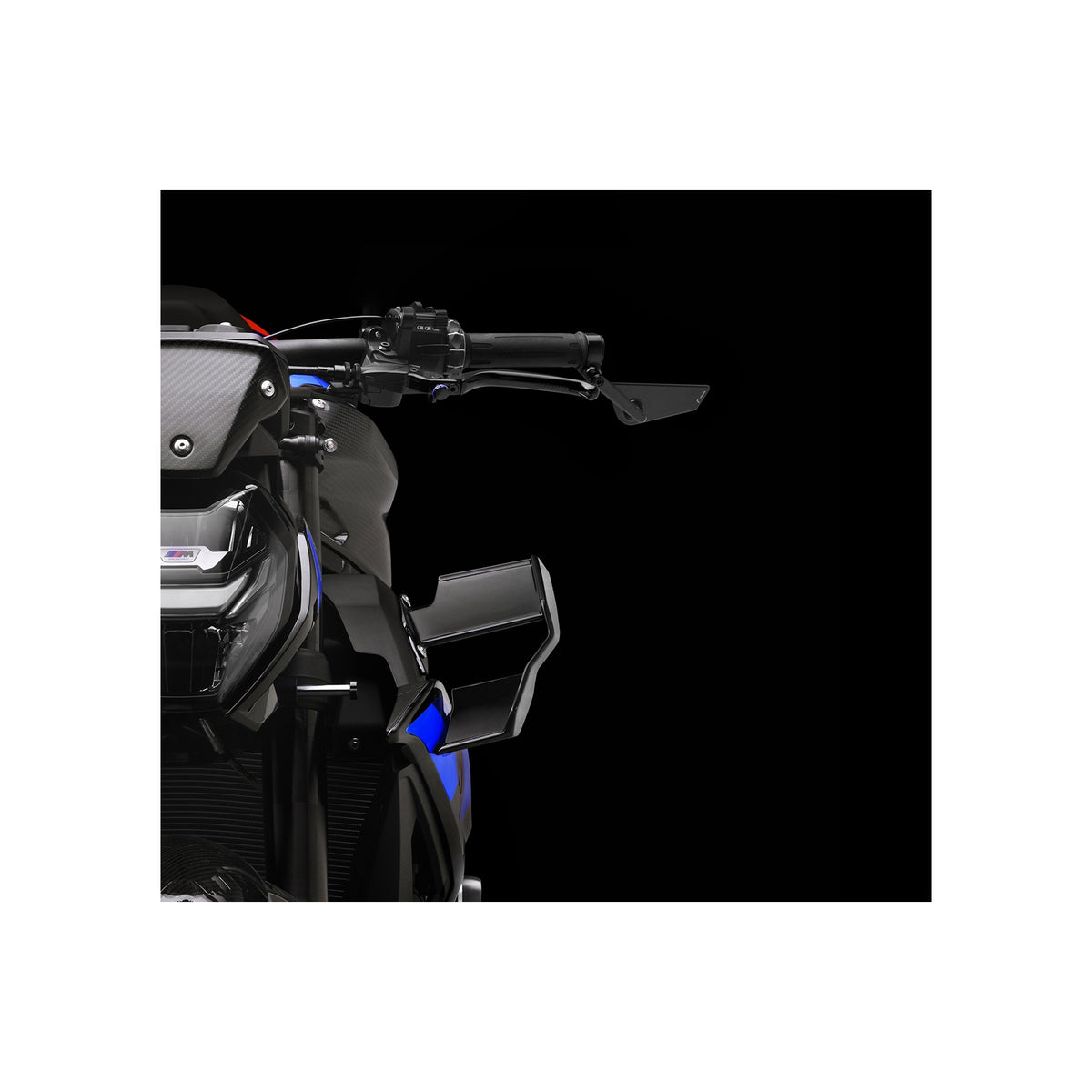 CUT EDGE BAR END MIRROR UNIVERSAL LEFT BLACK EA - 58-BS296B-8