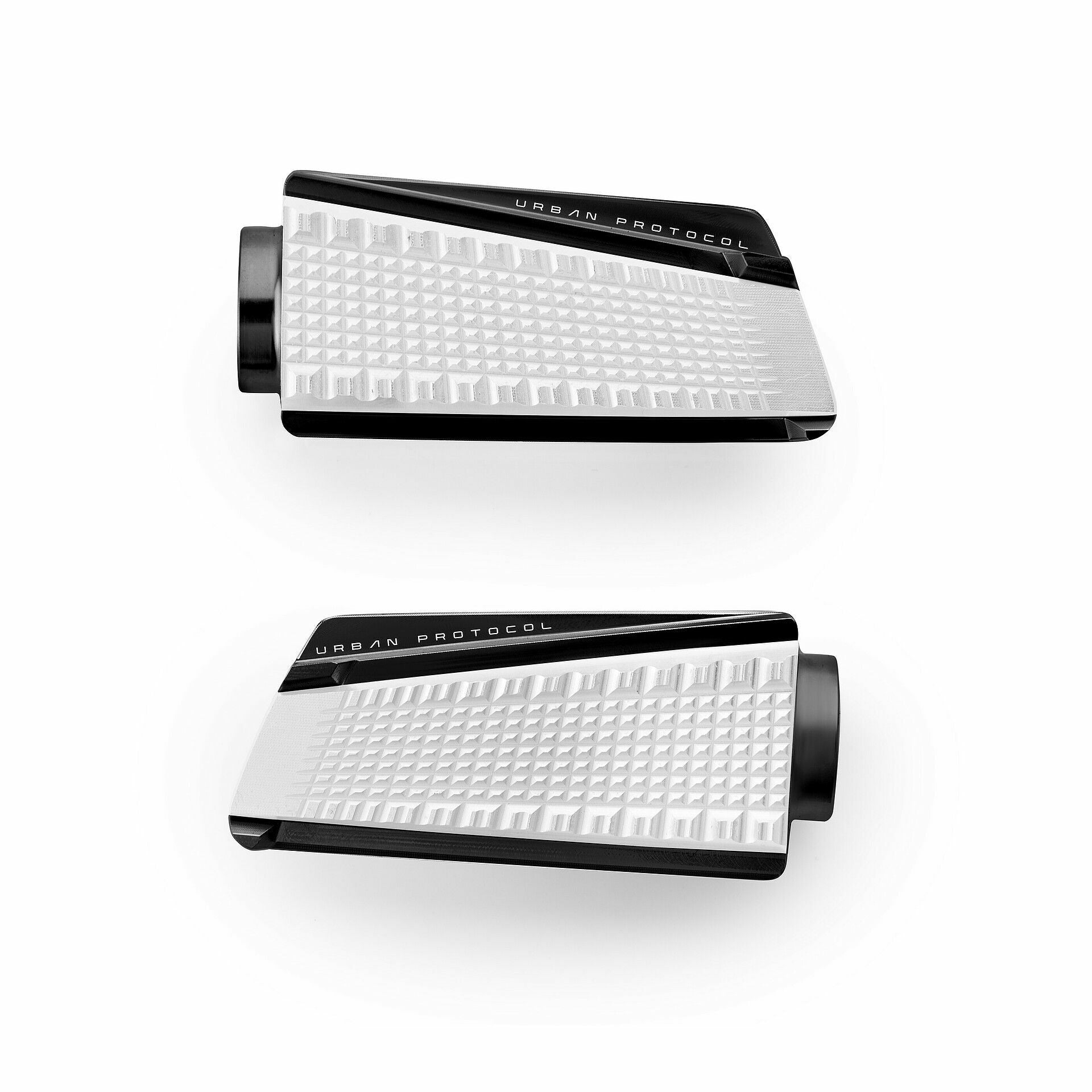 URBAN PROTOCOL FOOTPEGS BLACK/WHITE PR - 58-PE643B-1