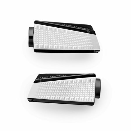 URBAN PROTOCOL FOOTPEGS BLACK/WHITE PR - 58-PE643B-1