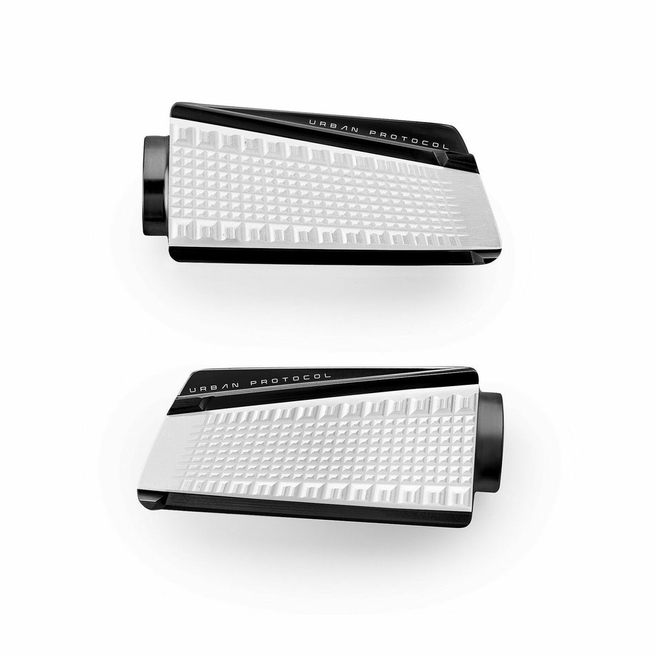 URBAN PROTOCOL FOOTPEGS BLACK/WHITE PR - 58-PE643B-1