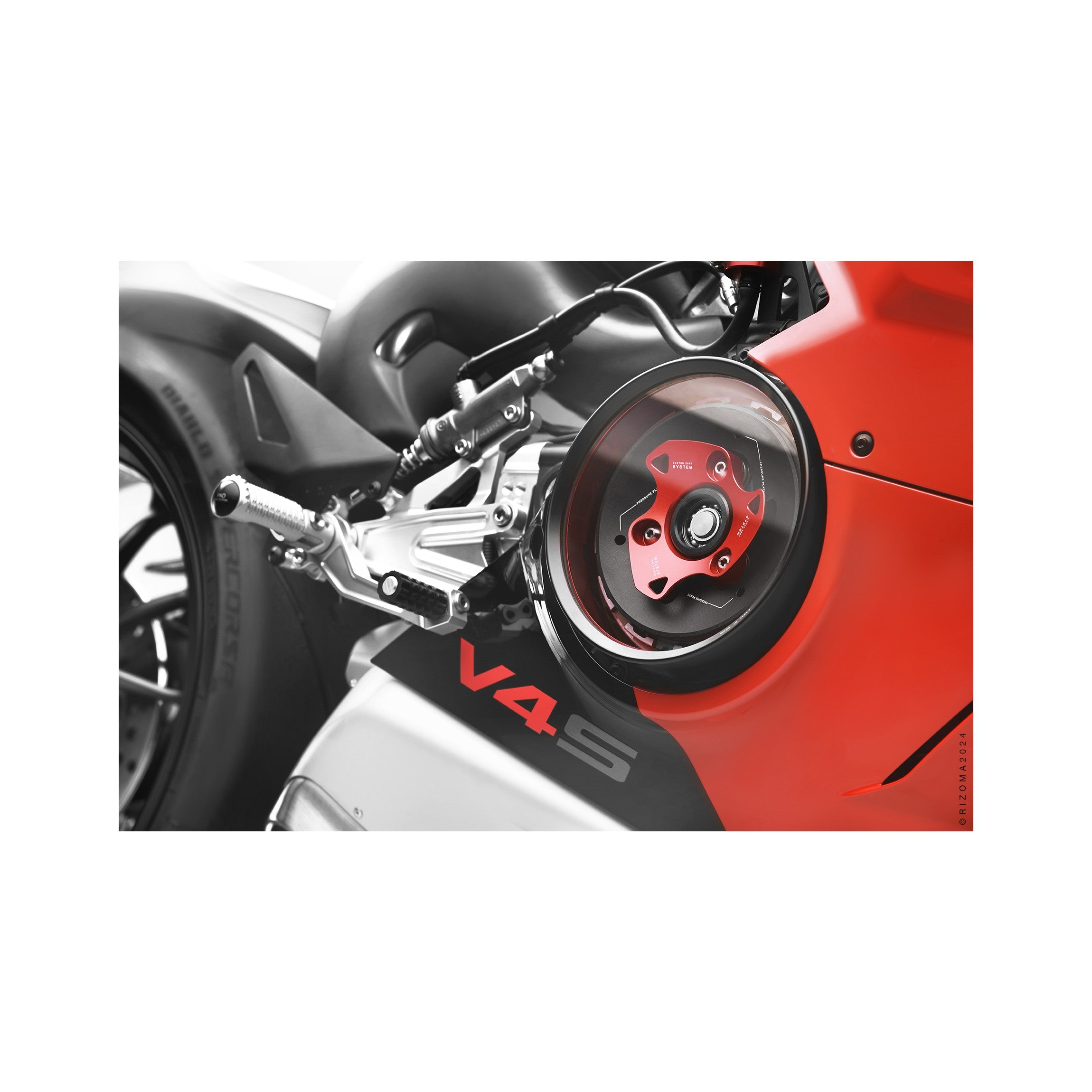 CLUTCH COVER RED DUC V4 - 58-ZDM181R