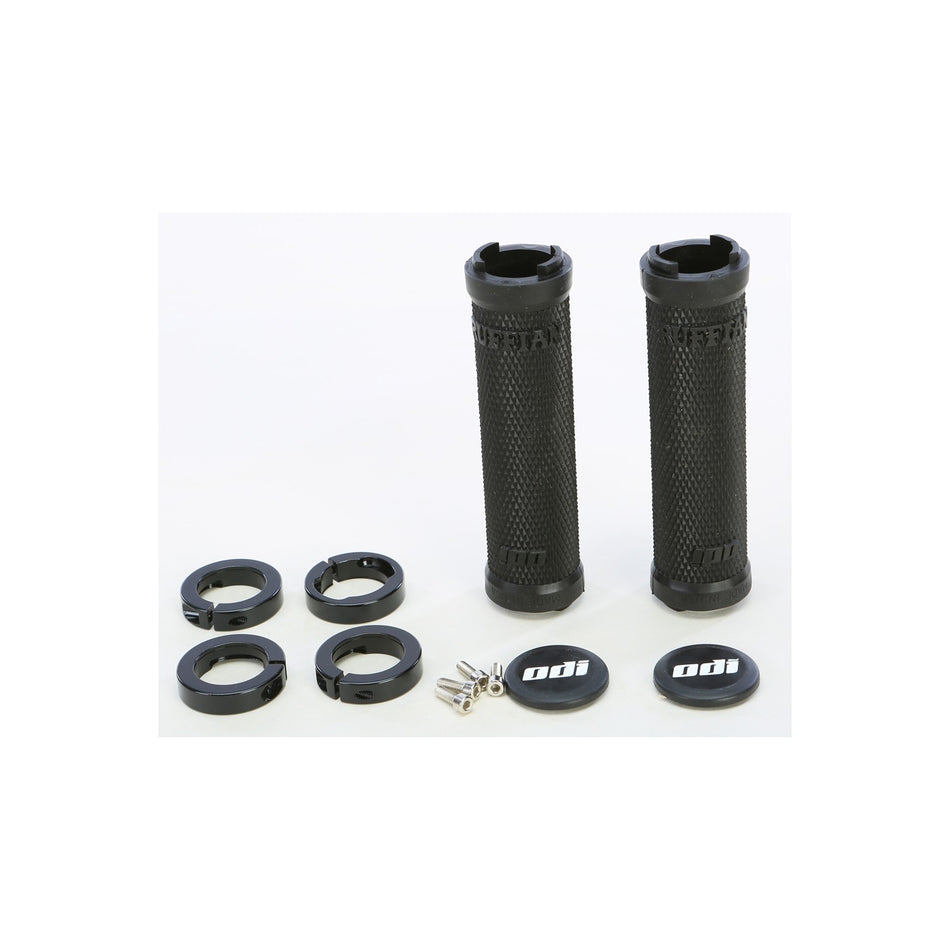 RUFFIAN NO FLANGE LOCK-ON GRIP BLACK/BLACK 130MM - 59-8750