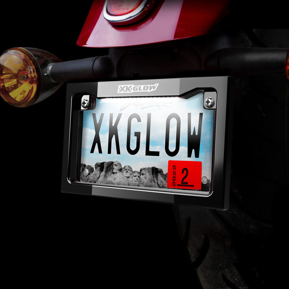 XK Glow Lighted License Plate Frame Back